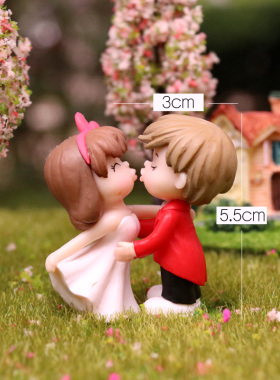 PVC情侣公仔桌面蛋糕装饰小摆件