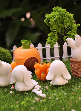 超可爱小白家园多肉植物装饰品