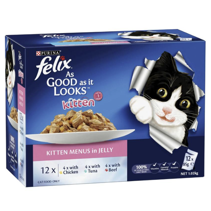 澳洲直邮 Purina 普瑞纳 Felix Doubly Delicious 猫粮 12小包1盒,淘宝优惠券,粉丝福利购,淘宝优惠卷