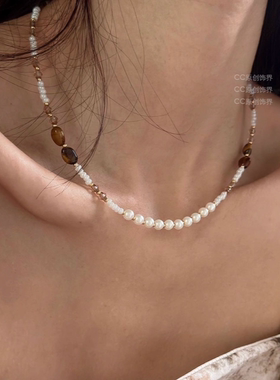 天然石珍珠项链原创高级感