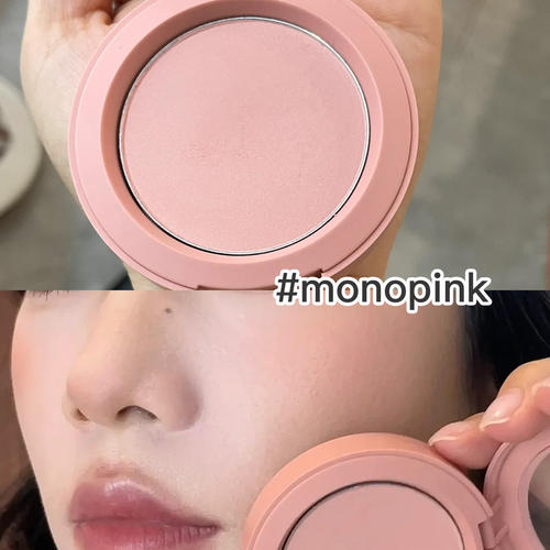 3ce哑光单色腮红monopink小样试色裸粉色蜜桃橘粉膨胀收缩色拼盘 - 图2