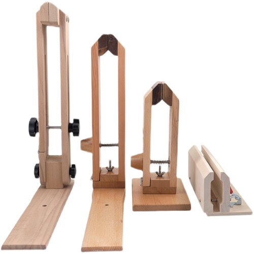 diy手工皮具缝线固定架制作皮革手缝木夹卧式立式皮带包袋缝纫架 - 图3