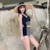 2019 nhân dân tệ mới đồ bơi che bụng thon gọn ngực nhỏ tụ tập giải trí backless giải trí công viên nước áo tắm phụ nữ - Bộ đồ bơi One Piece váy bơi liền thân Bộ đồ bơi One Piece