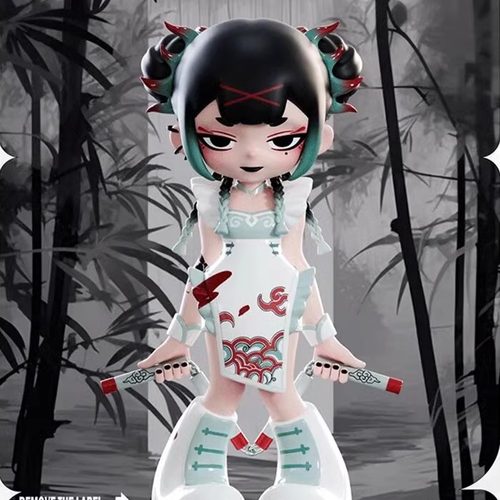 病娇少女二代盲盒撕掉标签系列潮玩手办暗黑公仔玩具礼物桌面摆件 - 图1