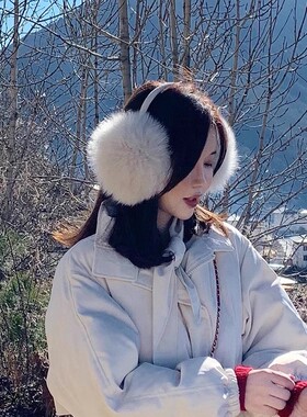 狐狸毛保暖耳罩暖耳温暖显脸小
