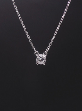 纯银链四方高级感修饰显瘦闪钻