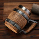 One Piece One Piece Luffy Internet Celebrity Barrel ໄມ້ຕົ້ນສະບັບ Handle ຈອກເບຍ Retro ຂະຫນາດໃຫຍ່ຄວາມອາດສາມາດ Clear Bar