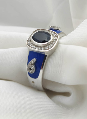 私人纯银数字幸福戒指