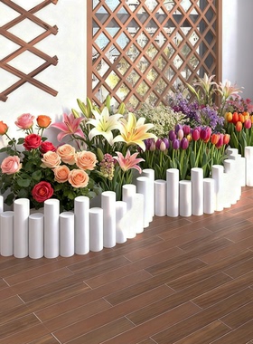 店铺装饰栅栏白色实木围栏橱窗场景布置玄关客厅摆件幼儿园装饰品