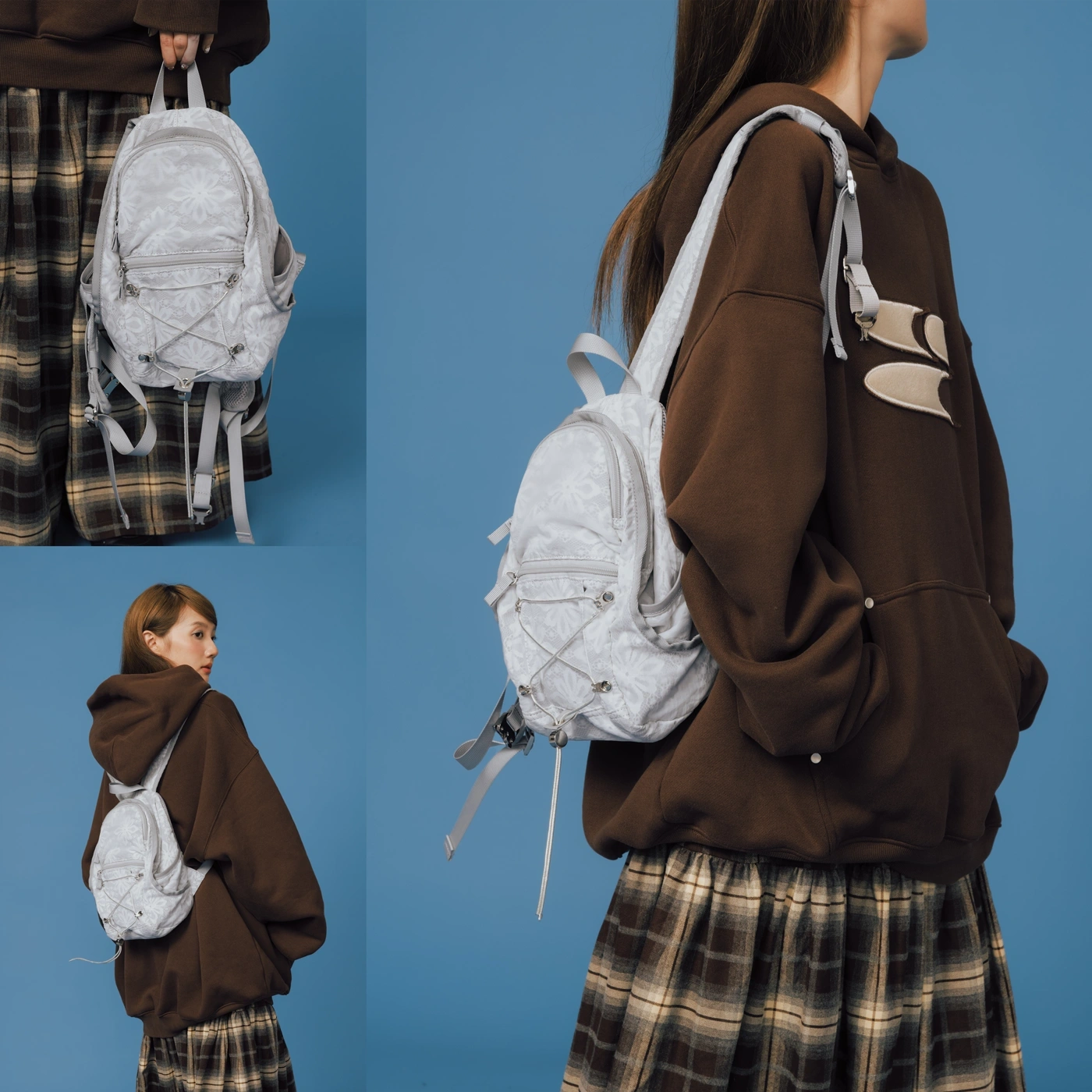 CryingCenter  蕾丝金属蝴蝶结野餐包双肩包 哭喊中心,淘宝优惠券,粉丝福利购,淘宝优惠卷