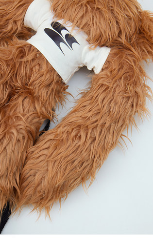 CryingCenter 哭哭抱抱长毛熊棕色帆布可背玩偶玩具  哭喊中心 - 图2