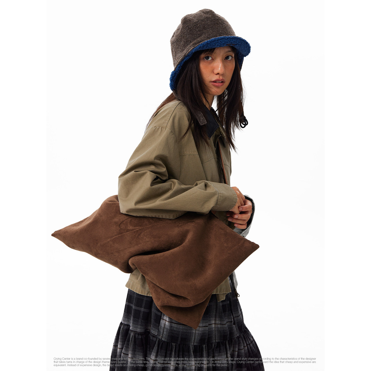 CryingCenter反毛皮饺子红棕色单肩斜跨包大饺包 哭喊中心,淘宝优惠券,粉丝福利购,淘宝优惠卷