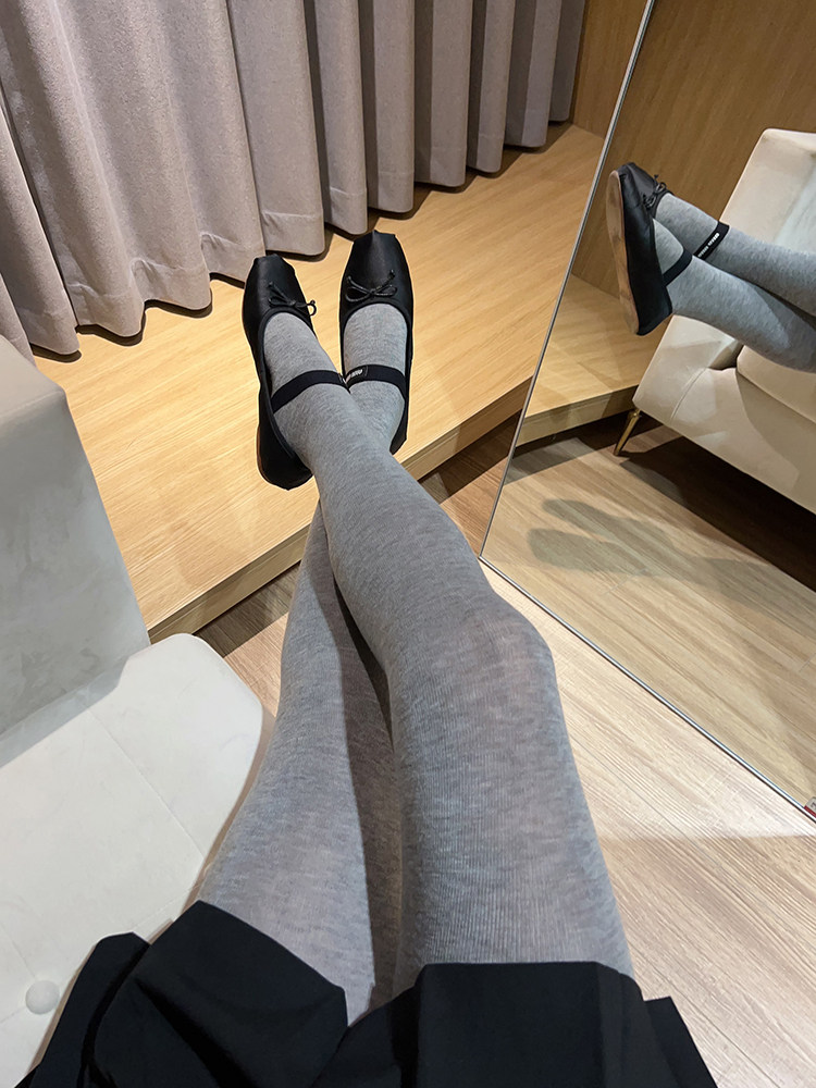 外贸31%羊毛简约平板加绒打底袜女冬保暖弹力显瘦灰色连裤袜A123,淘宝优惠券,粉丝福利购,淘宝优惠卷