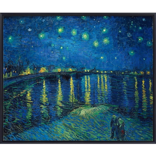Под звездной рекой Sky River Van Gogh Star Night Night Living Room Фана Фоны Стена Стена Живопись Импрессионист Мастер Внутренний масляной живопись украшение