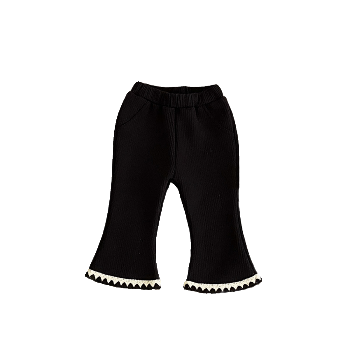 婴儿裤子秋冬一体绒加厚坑条纯棉宝宝长裤保暖纯色女童喇叭裤洋气,淘宝优惠券,粉丝福利购,淘宝优惠卷