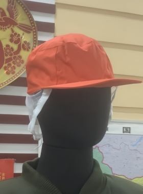 桔色多色带网兜食品工作服帽子网帽大檐帽卫生帽食品厂通用帽子