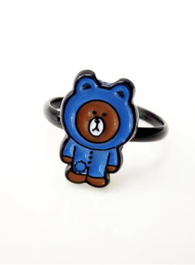 卡通可调节滴油饰品开口戒指