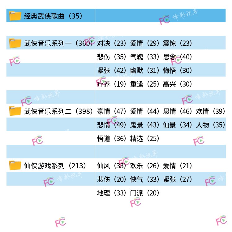 武侠仙侠玄幻江湖经典影视剧游戏古风民族门派爱情决斗音乐配乐 - 图1