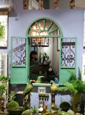 欧式田园假窗户复古装饰做旧风