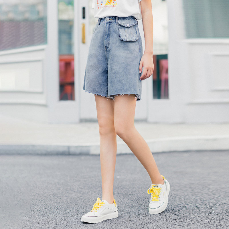  茵曼翰飞牛仔裤