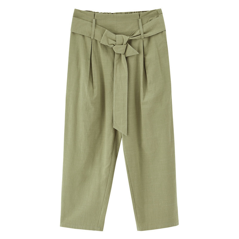 茵曼旗舰店高腰九分裤新款纸袋 茵曼翰飞休闲裤