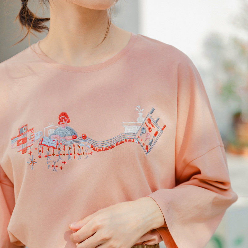 茵曼旗舰店2020年夏季茵蔓t恤衫 茵曼翰飞T恤