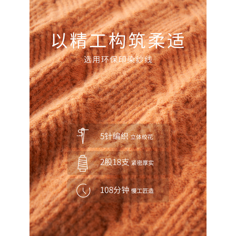 茵曼旗舰店慵懒风复古开衫女毛衣 茵曼筱茵毛衣