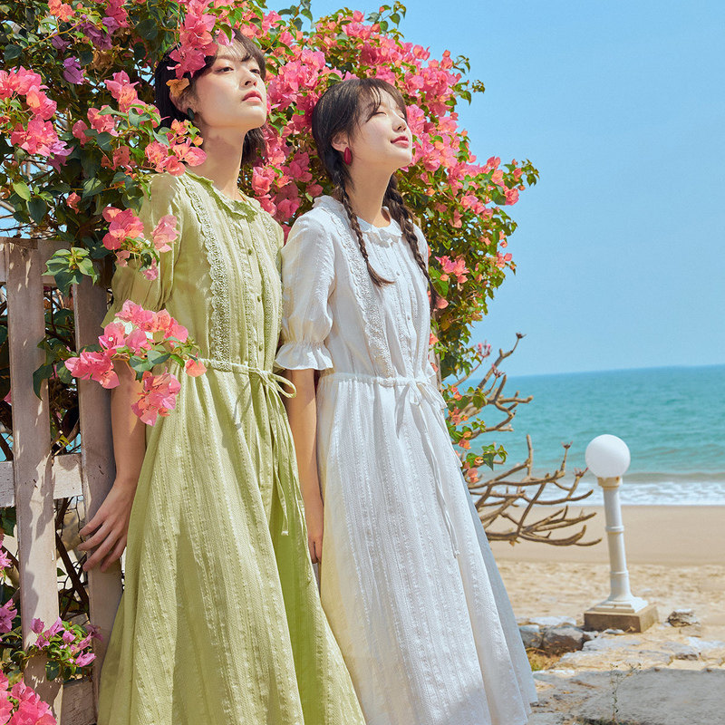 茵曼少女2020年新款夏甜美连衣裙 茵曼翰飞连衣裙