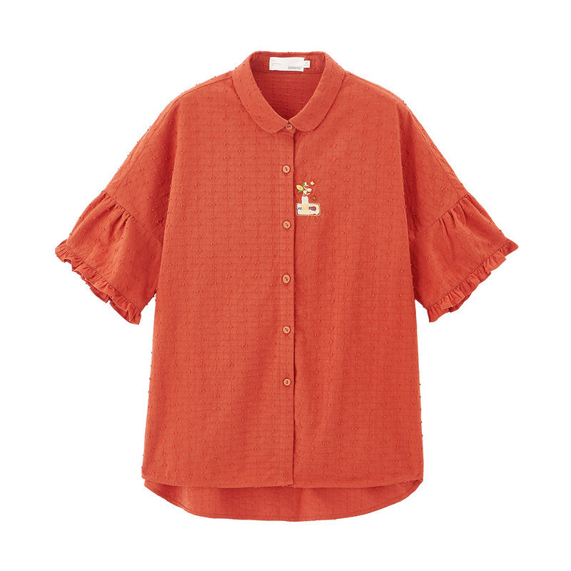 茵曼女洋气全棉2020夏装纯棉衬衫 茵曼田田极客衬衫