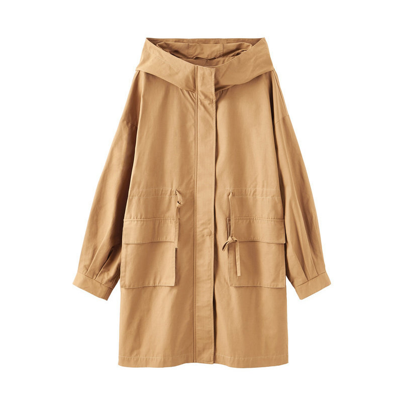 茵曼女装旗舰店新款中长款 茵曼翰飞风衣