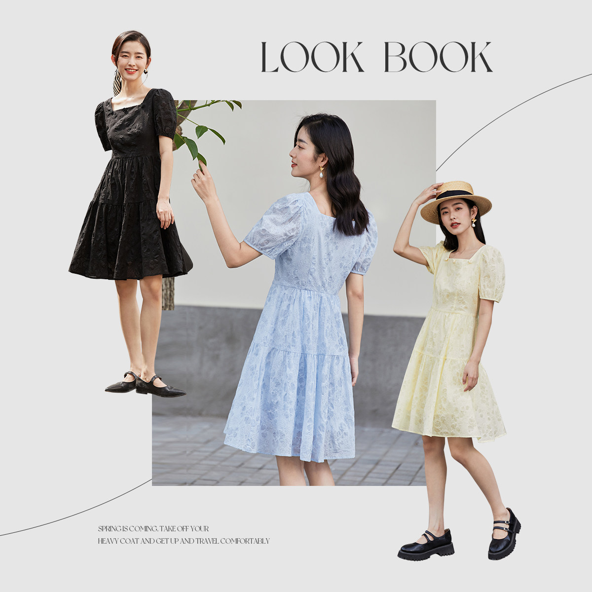 茵曼短袖蕾丝夏季2022新款连衣裙 茵曼田田极客连衣裙