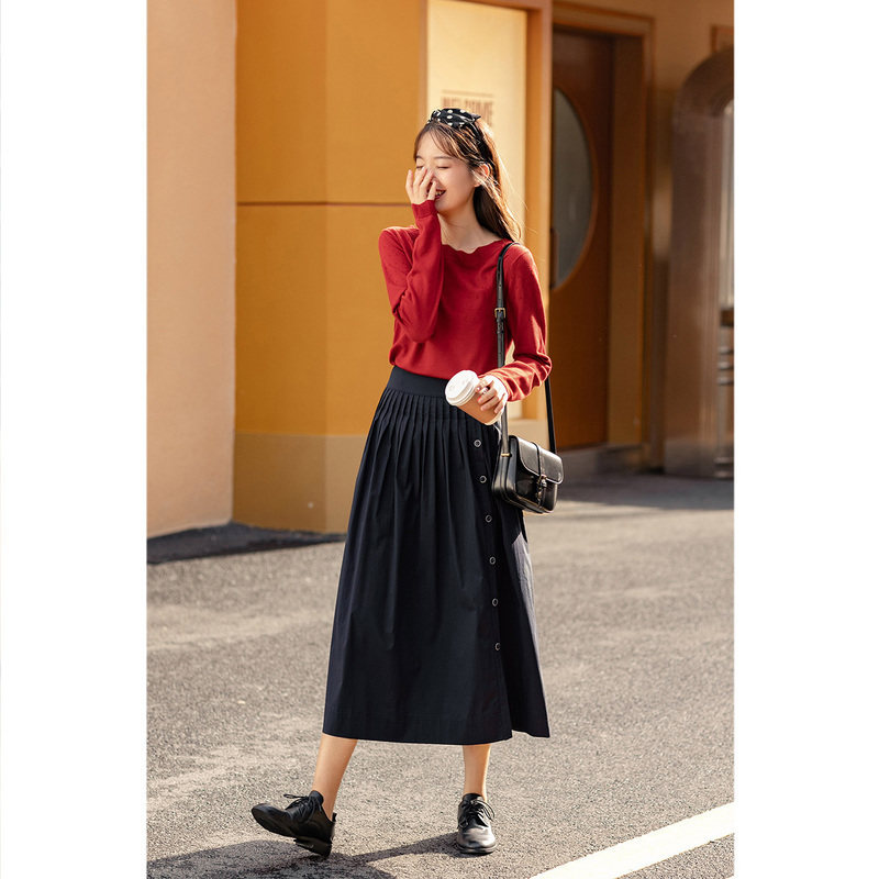 茵曼套头2020秋装新款设计感针织衫 茵曼筱茵毛针织衫