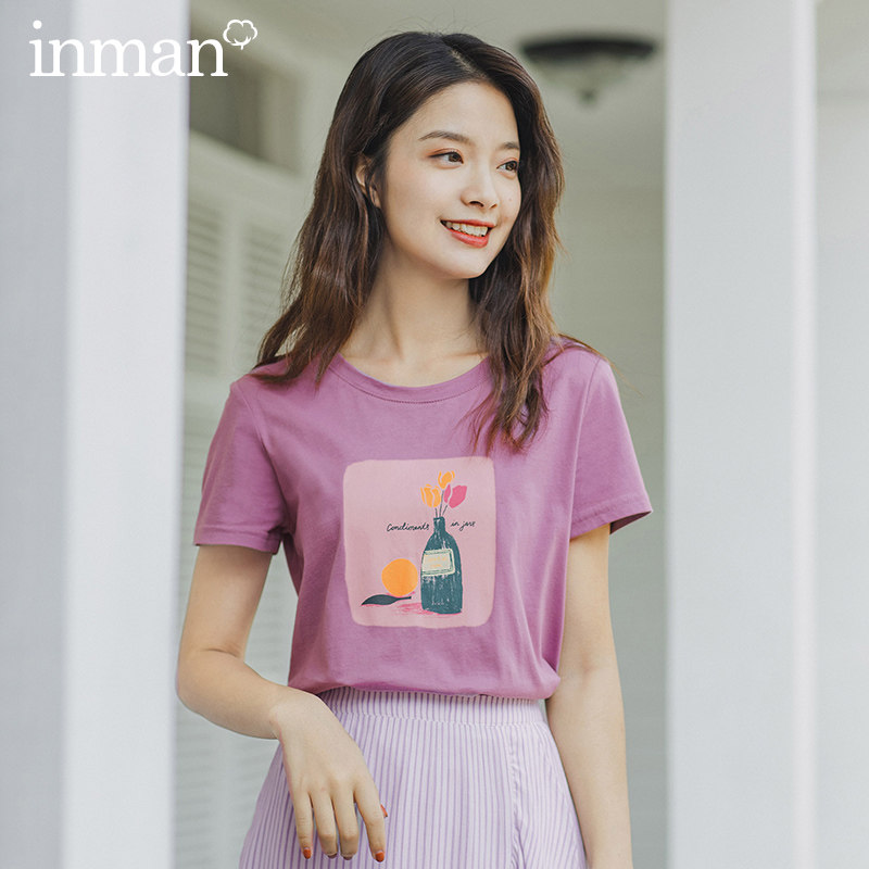 茵曼t血短袖2020年新款t恤 茵曼翰飞T恤