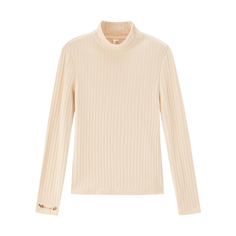 茵曼半高领2020秋冬新款立领打底衫 茵曼筱茵T恤