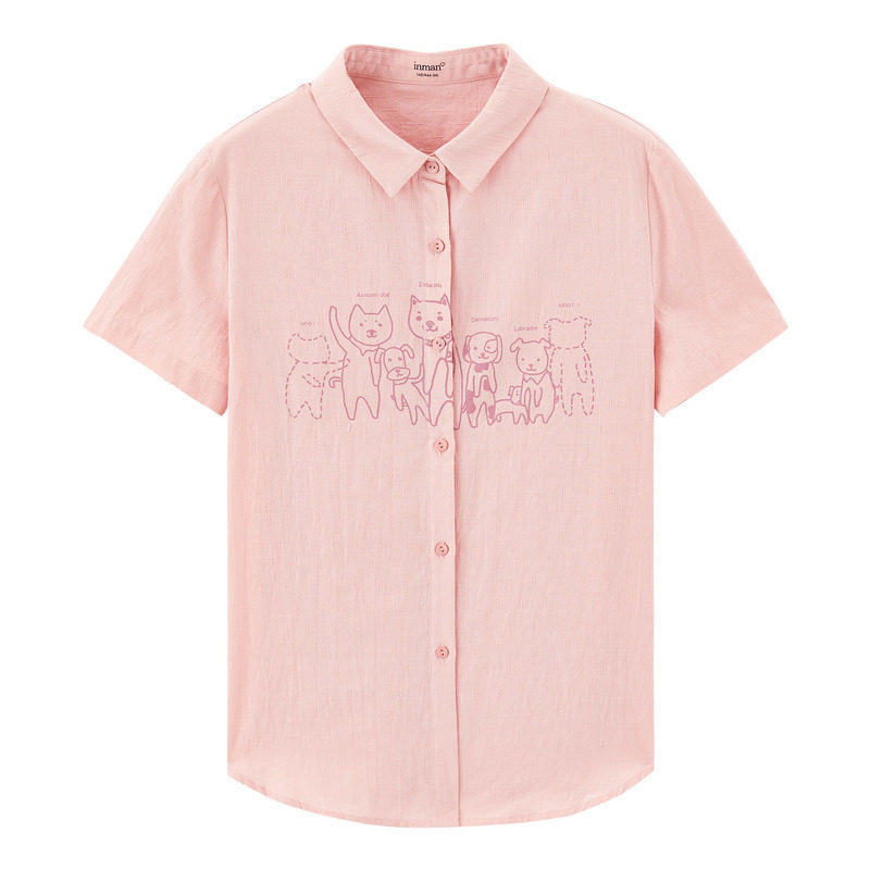 茵曼旗舰店2020年夏装新款纯棉衬衫 茵曼翰飞衬衫