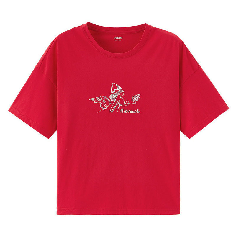 茵曼旗舰店2020新款t桖短袖t恤 茵曼翰飞T恤