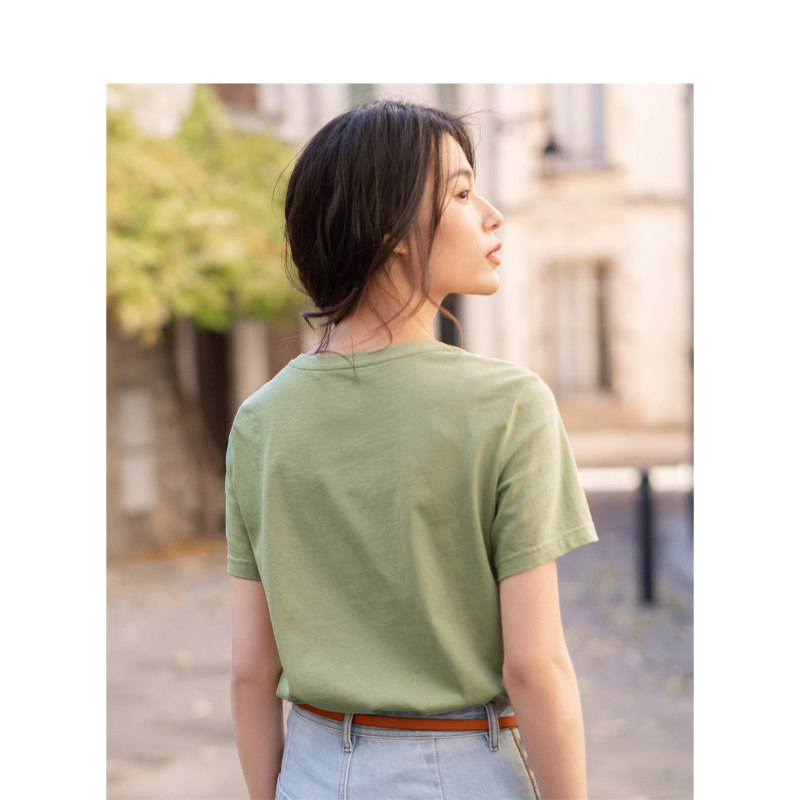 茵曼旗舰店印花短袖2020夏装t恤 茵曼筱茵T恤