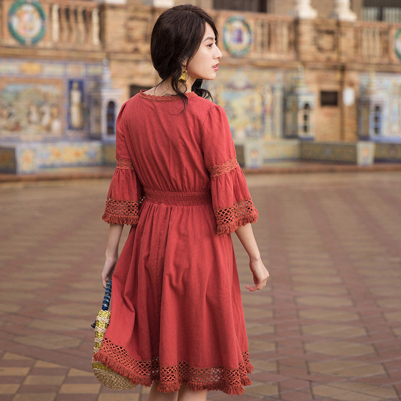  茵曼翰飞连衣裙