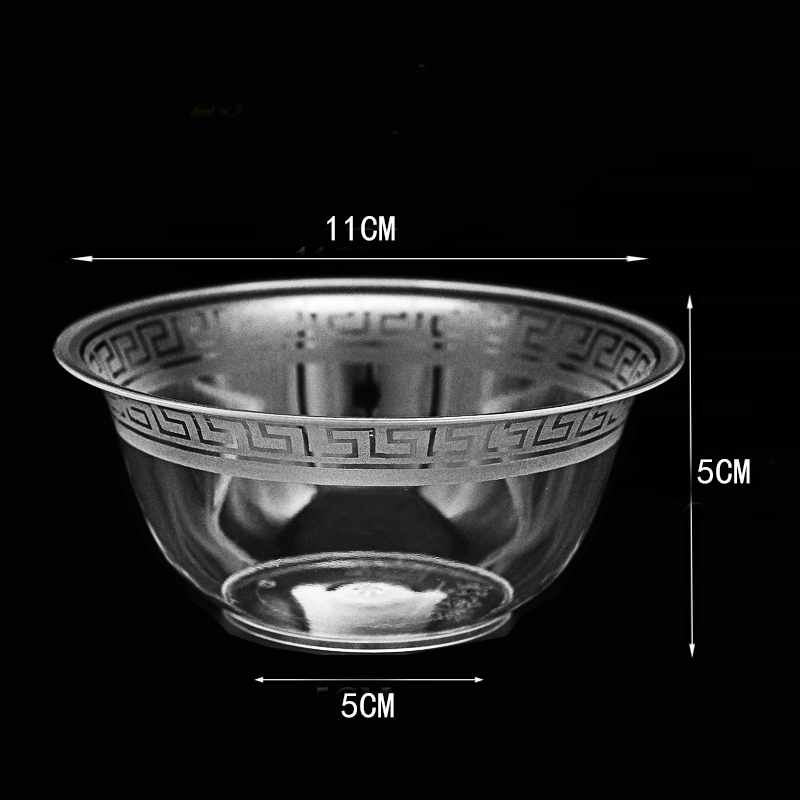 加厚一次性航空水晶碗饭碗航空碗硬碗加大碗婚庆碗结婚碗打包餐碗