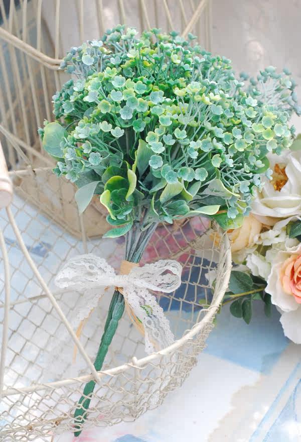 森女DIY仿真碗花草花束花艺仿真绢花假花书桌茶几摆放拍摄道具,淘宝优惠券,粉丝福利购,淘宝优惠卷