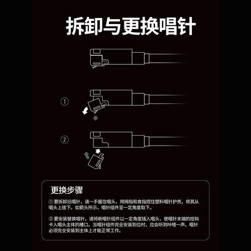 铁三角AT-VM95E唱头MM动磁头黑胶唱机头lp120x usb唱头唱机通用 - 图3