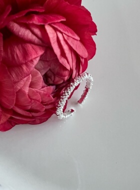 MG SHOPTIME小众设计复古风波光粼粼碎金子开口戒指指环