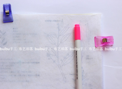 刺绣拓图套装 玻璃纸布用水消转印衬 透明描图拷贝纸重复用渗透衬 - 图1
