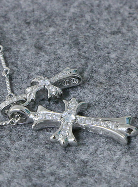 小众925纯银十字架吊坠电镀18k