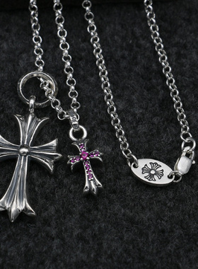 街拍配饰毛衣链甜美风十字架吊坠