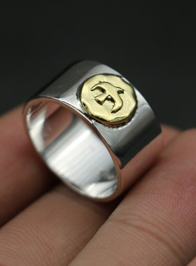 英伦风纯银商务配饰复古戒指