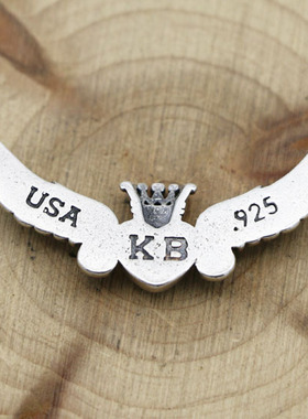 纯银桃心翅膀吊坠日系百搭锁骨链