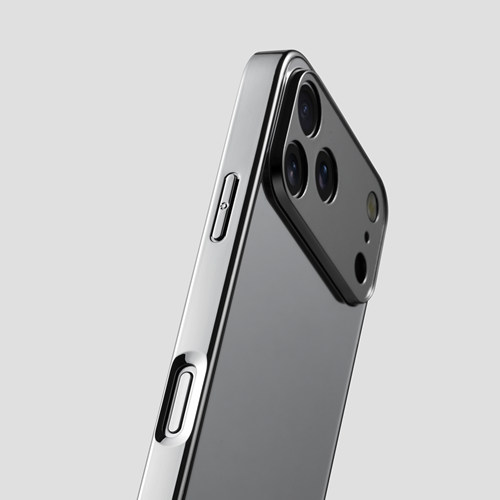 高级感玻璃镜子镜面适用于苹果iPhone18ProMax/17ProMax手机壳化妆镜极简简约16/15/14电镀银边13/12保护套 - 图2