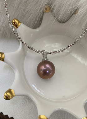 一物一链接大爱迪生珍珠吊坠稀有金属怪色925纯银万能扣吊坠