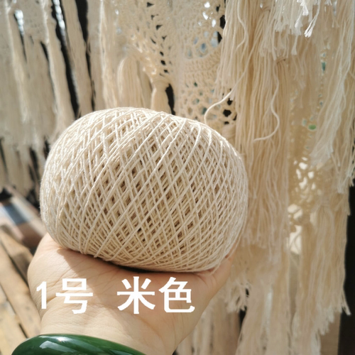 批手工钩针勾花DIY编织台桌布垫子本白米色老棉线0.8mm 1mm - 图3